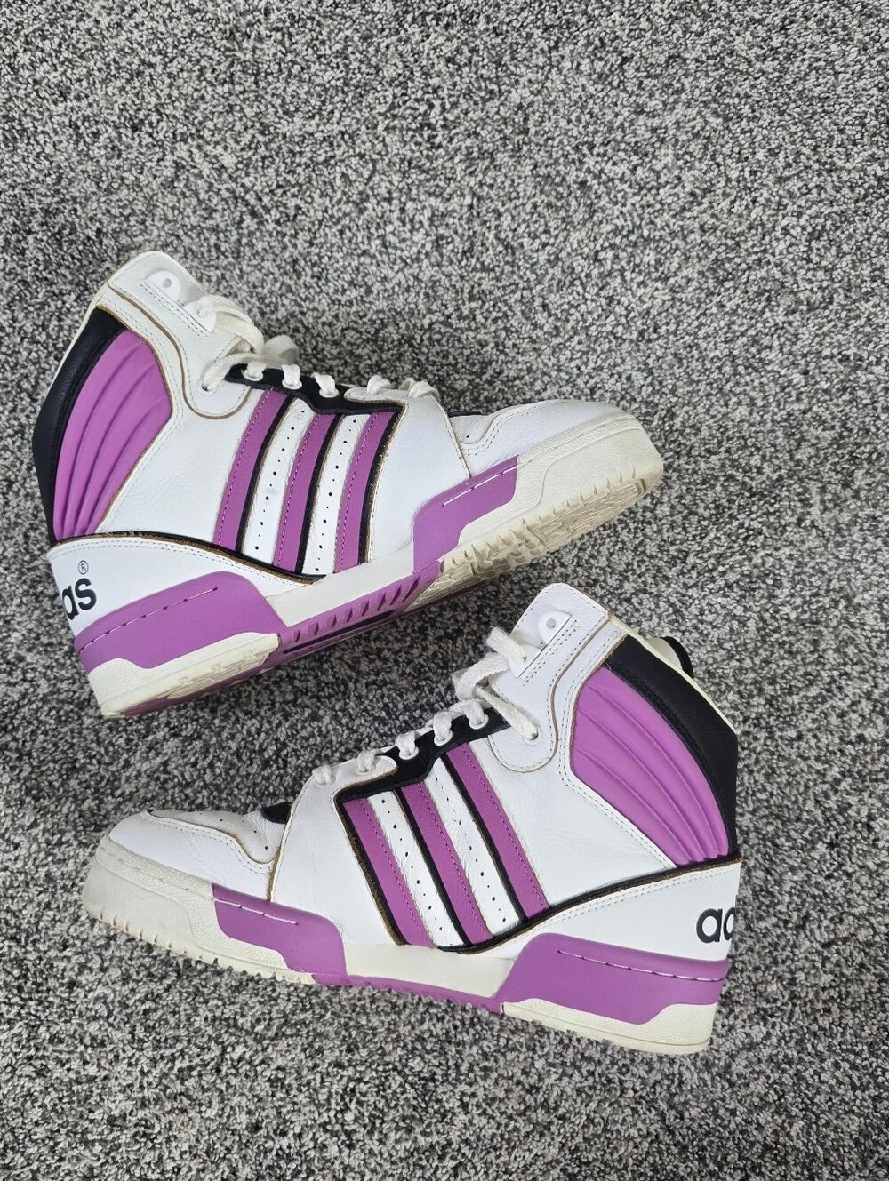 Adidas Epi Pro High White Semi Pulse Lilac Black  Mens Size 7.5  Retro